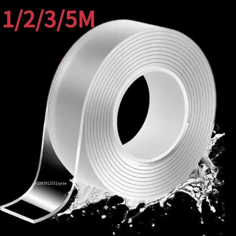 Nano cinta de doble cara, cinta adhesiva decorativa Extra fuerte, cinta impermeable transparente gruesa, pegamento, cosas útiles para el hogar
