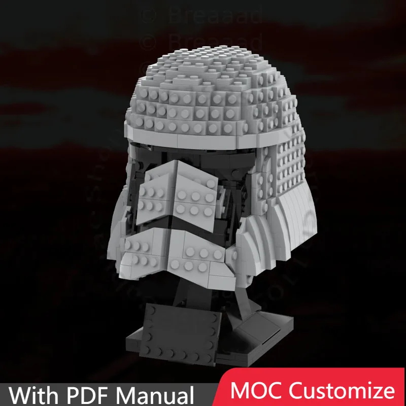

583 PCS Custom Helmet Model Phasma MOC Customize Modular Building Block Educational Model Creative DIY Boys Toy Christmas Gift