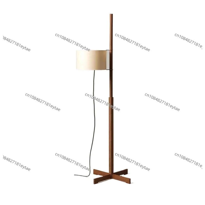 

Japanese Vintage Wood Cloth LED Floor Lamp for Living Room Bedroom Study High End Home Decor