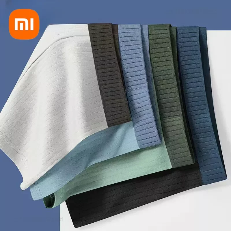 

Xiaomi 5pcs Men's Underwear Graphene Antibacterial Underpants Pure Cotton Men Boxer Shorts Moisture Absorbent Men Underpants