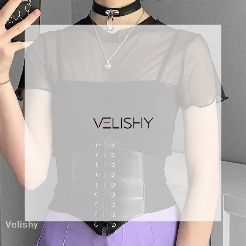 

Black Body Shapewear Women Gothic Clothing Underbust Waist Cincher Trainer Pu Leather Elastic Sexy Bridal Corsets And Bustiers