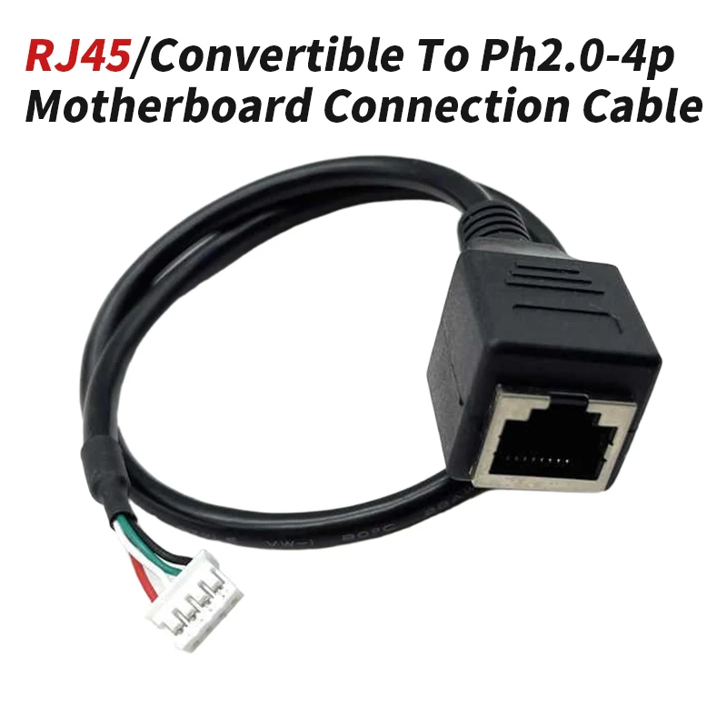RJ45 to PH2.0 Wire Connector 4pin White 1.25mm Industrial Control Motherboard Pin Wire PH2.0 to RJ45 Terminal Touch Screen Wire