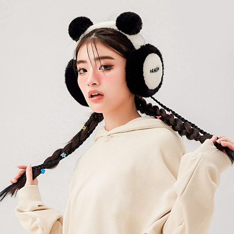 

Panda Earmuffs Foldable Earmuffs Fleece Ear Muffs Headband Panda Earflap Panda Ear Warmer Panda Ear Muffs