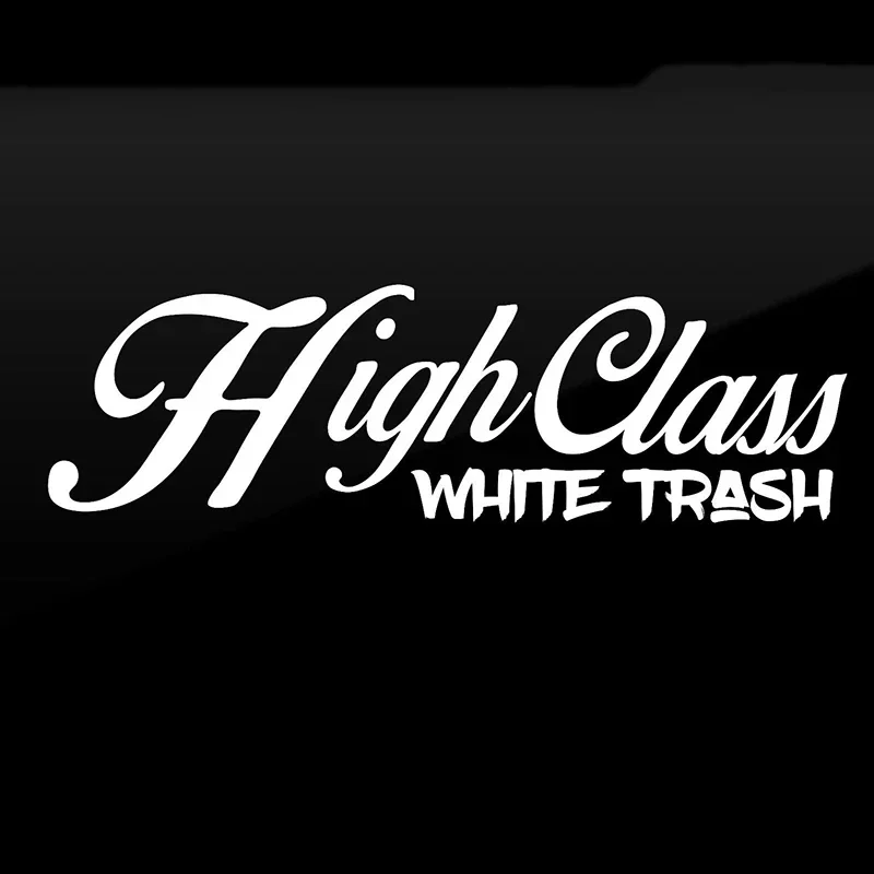 High end white garbage diesel text design car window bumper car window bumper vinyl decorative car sticker