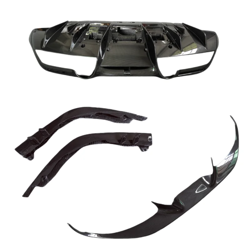 

High Quality Dry Carbon Fiber N-style Front Bumper Corner Middle Lip and Rear Diffuser for the Ferrari F8 Spider Body Kit