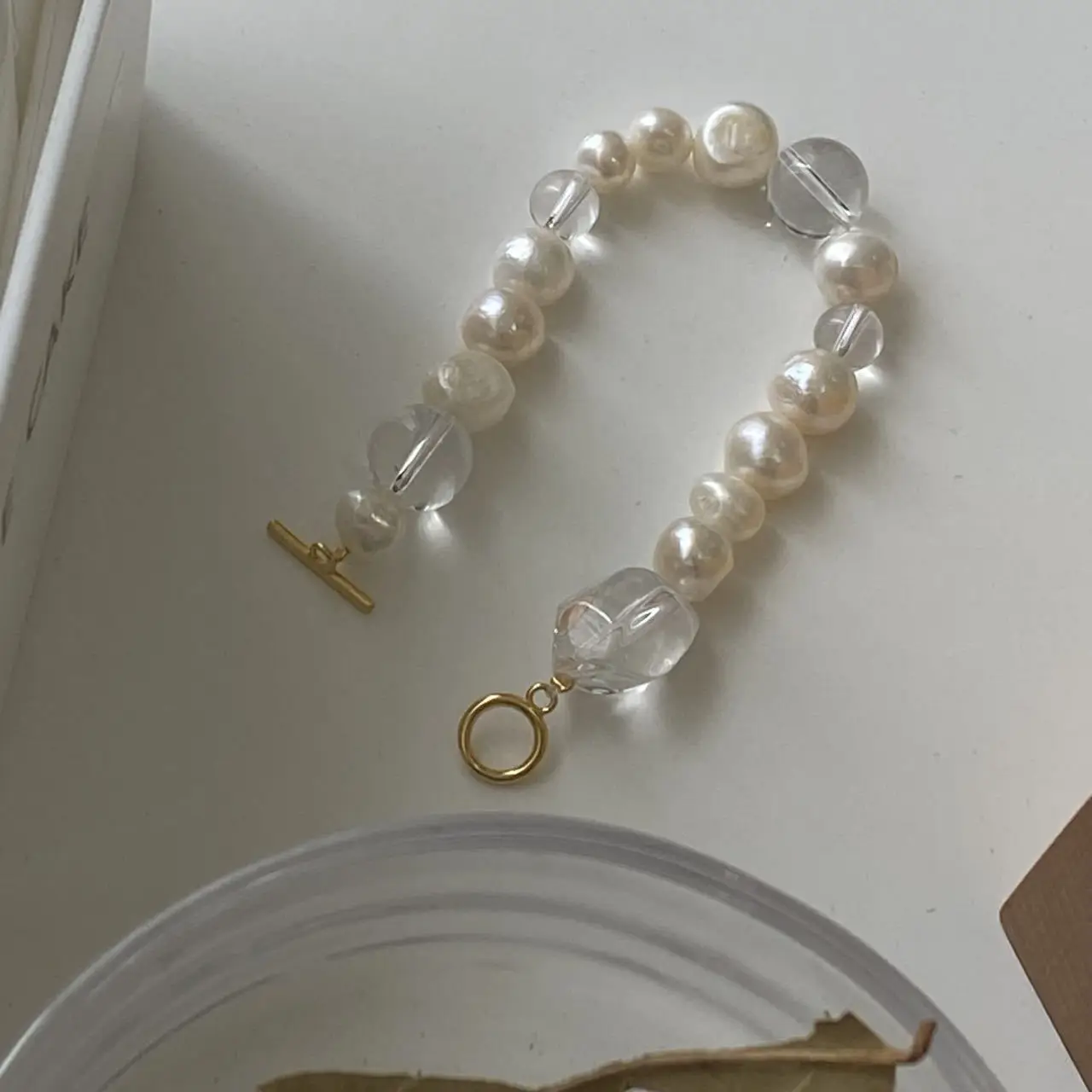 Pure S925 Silver Natural Pearl Bracelet Women Men Lover Jewelry Designer T Show Runway Gown INS Japan Korean