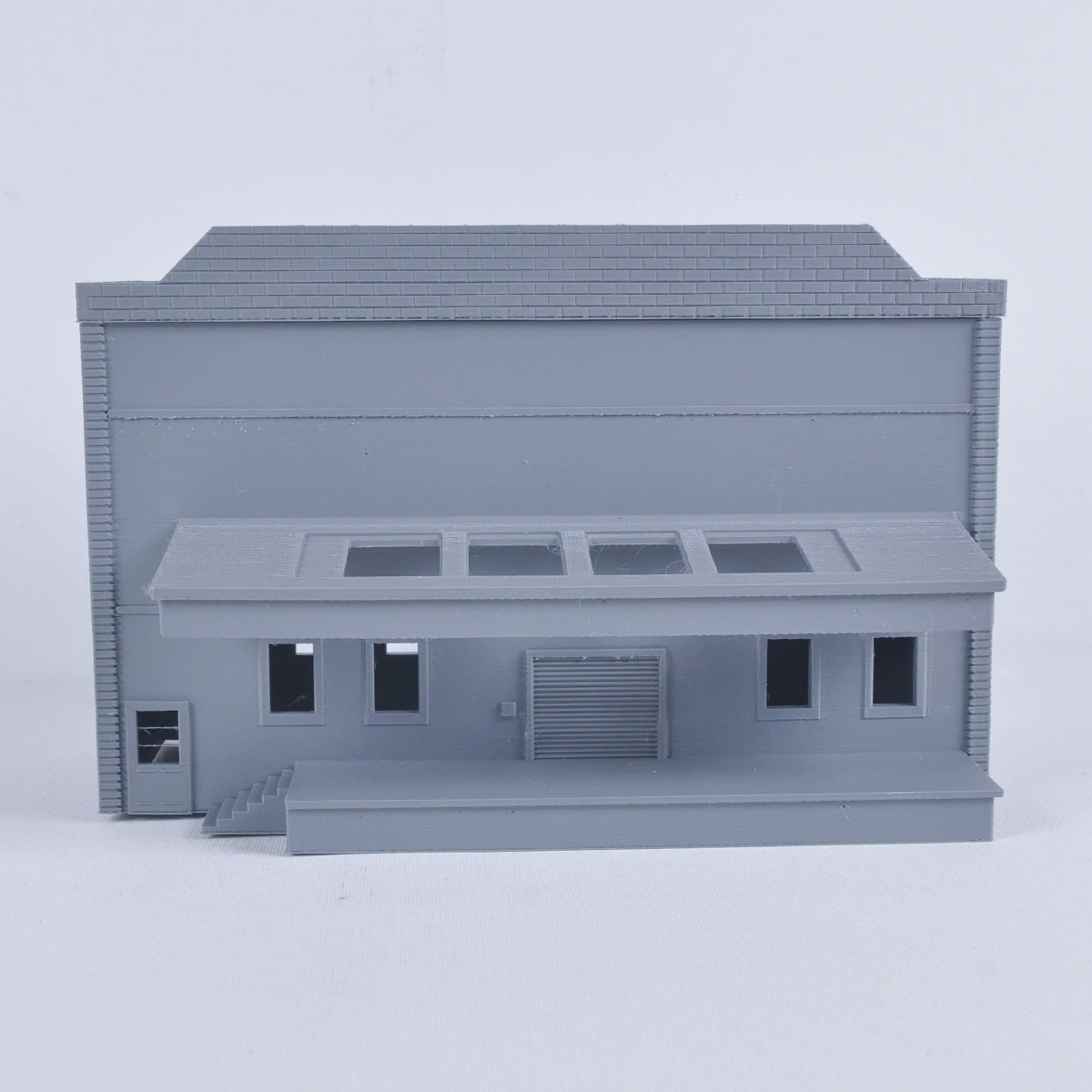 Architektonischer Sandtisch zum Zusammenbauen, Fabrik, Werkstatt, Lager, Gebäude, Eisenbahn, Diorama, Modellbausatz im Maßstab 1/64/72/87/150 – Detail 1