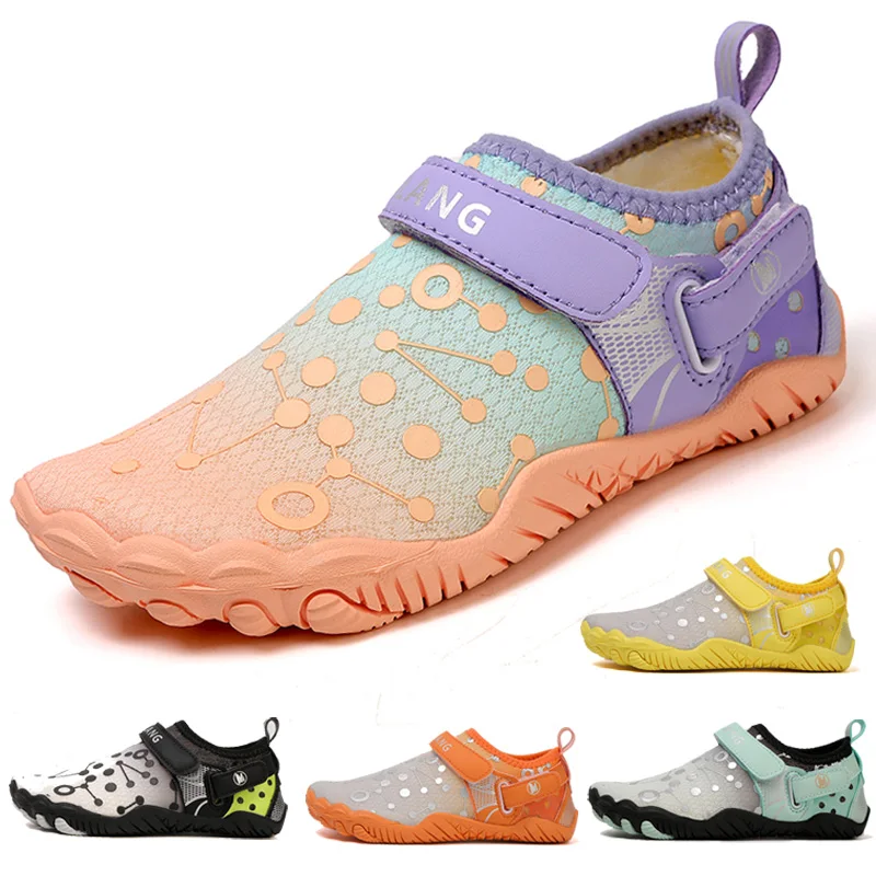 

Kids Beach Aqua Shoes Boy Girl Barefoot Water Shoes Quick-Dry Drainage Diving Swim Sandals Boating Surf Wading Sneakers Sports