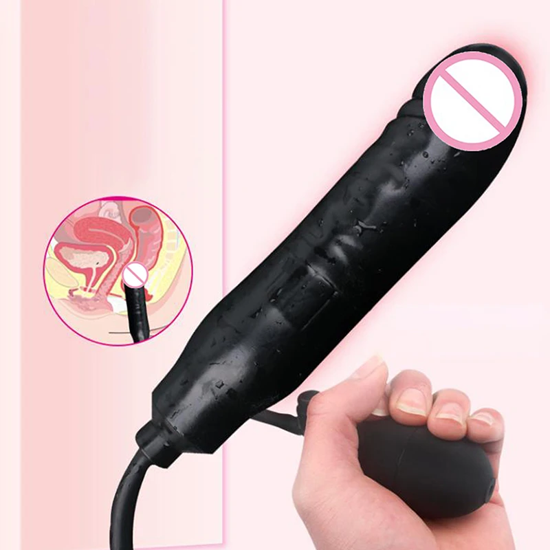 For Men & Women Premium Comfort Dilator Inflatable Anal Plug With Metal Ball Extra Large Prostate Massager G-Spot Stimulator - view 4