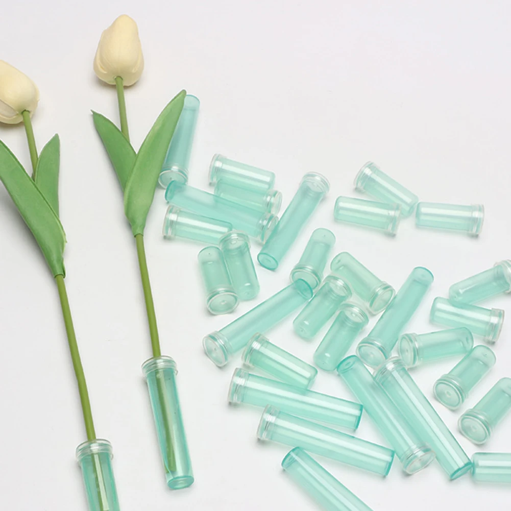 For Floral Water Tubes 100pcs 200pcs Plastic for Fresh Cut Flowers with Tight Seal Cap for Event Bouquets and Centerpieces
