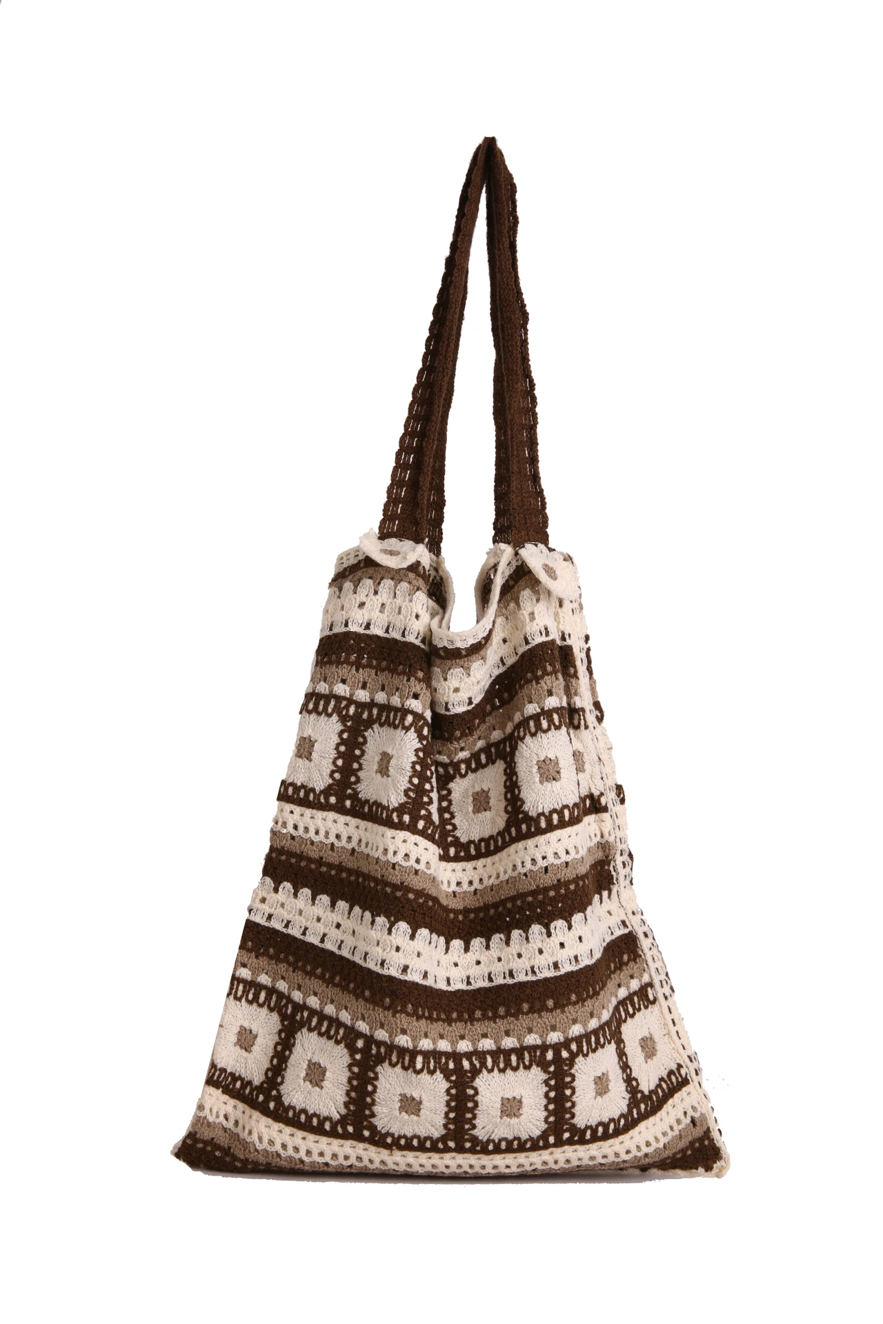 

Early autumn new retro plaid women's shoulder bag large capacity ladies plush bucket bag women's knitted messenger bag.Handbags.