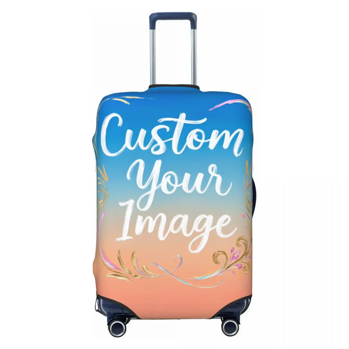 

Чехол для багажа с вашим изображением, забавный персонализированный защитный чехол для чемодана, подходит для чемоданов 18-32 дюймов