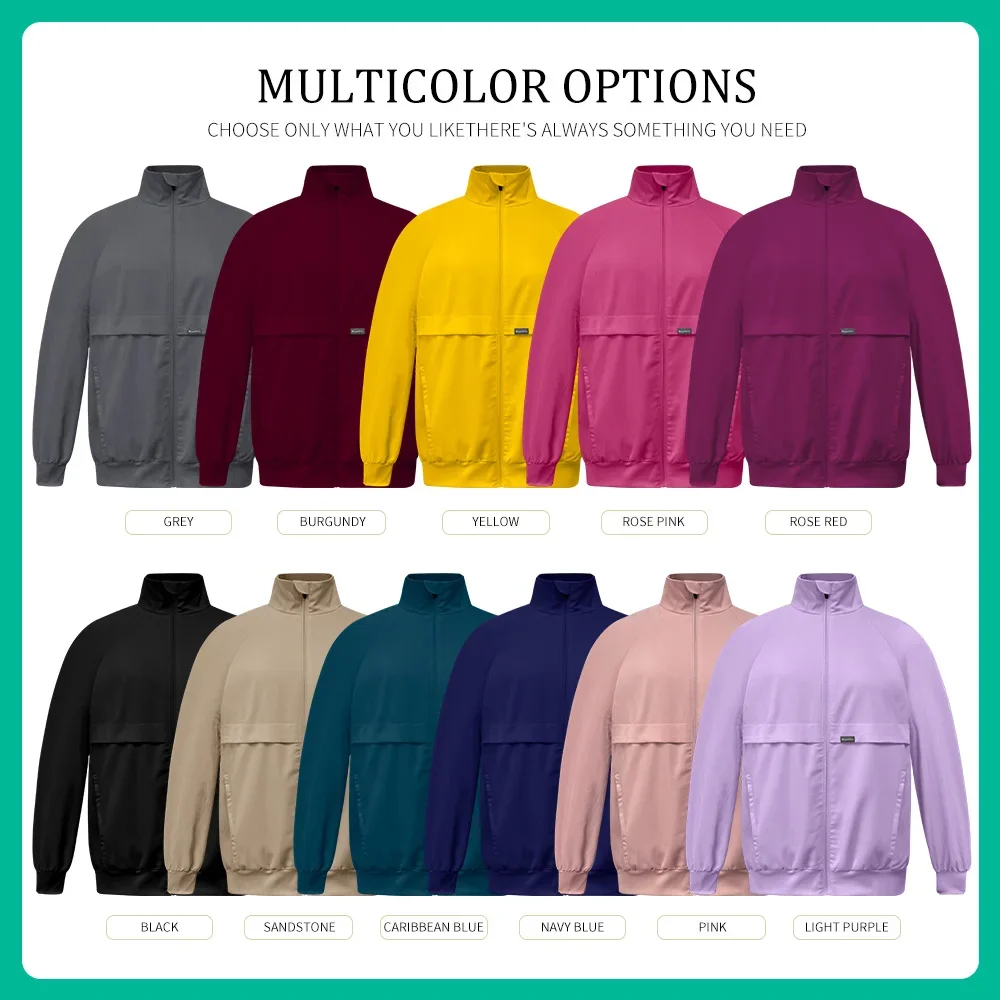 Medical Work Tops Surgical Jacket Multicolor Long Sleeved Laboratory Coat Doctor Nurse Scrubs Tops High-quality Outerwear Unisex