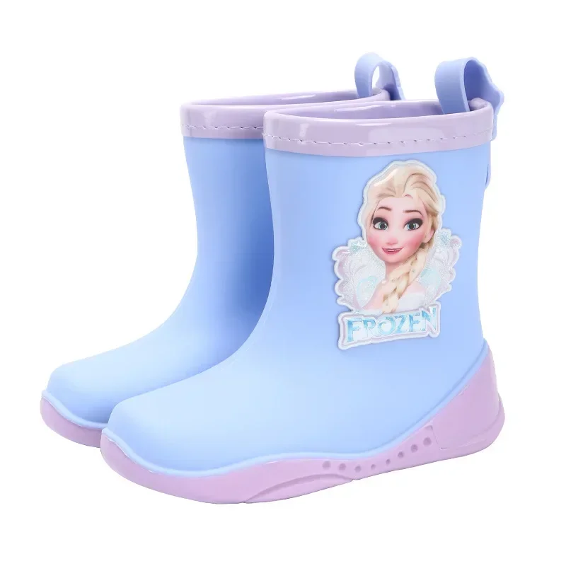 Disney cartoon children boys and girls kids students non-slip tube frozen princess four seasons rain boots water shoes