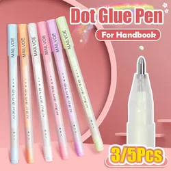 5Pcs Glue Pen Candy Color Quick-Dry Dot Glue Sticks High Viscosity Dispensing Pen Cute Paper Glue School Stationary