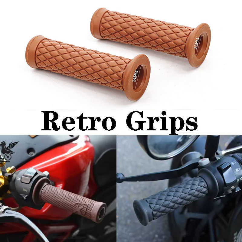 

Motorcycle High Quality Handle bar 7/8'' 22MM Universal Rubber Anti Slip Retro Grips For ENDURO MX Motocross Dirt Bike Scooter