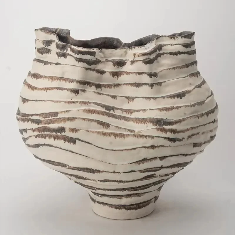Retro New Pottery Decorative E Flower Arrangement Ceramic E Living Room