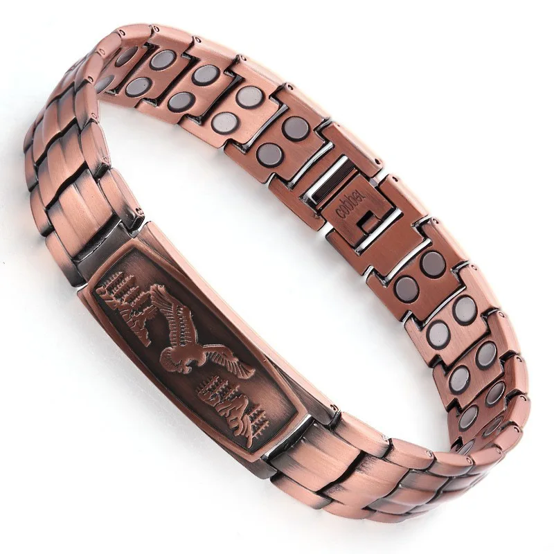 Cross-Border Advanced Magnetic Therapy Pure Copper Bracelet Anti-static wristband In Stock Unisex Ornament Bracelet Bracelet