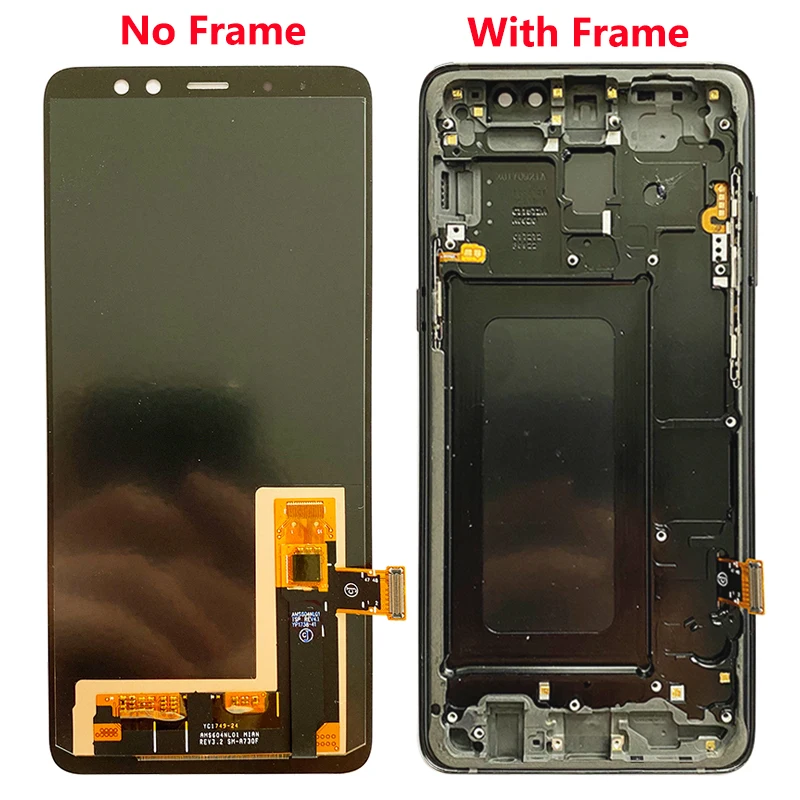 Super Amoled A730 LCD A730F SM-A730F LCD For Samsung A8 Plus 2018 Display Touch Screen 6.0''With Frame Digitizer Assembly Repair