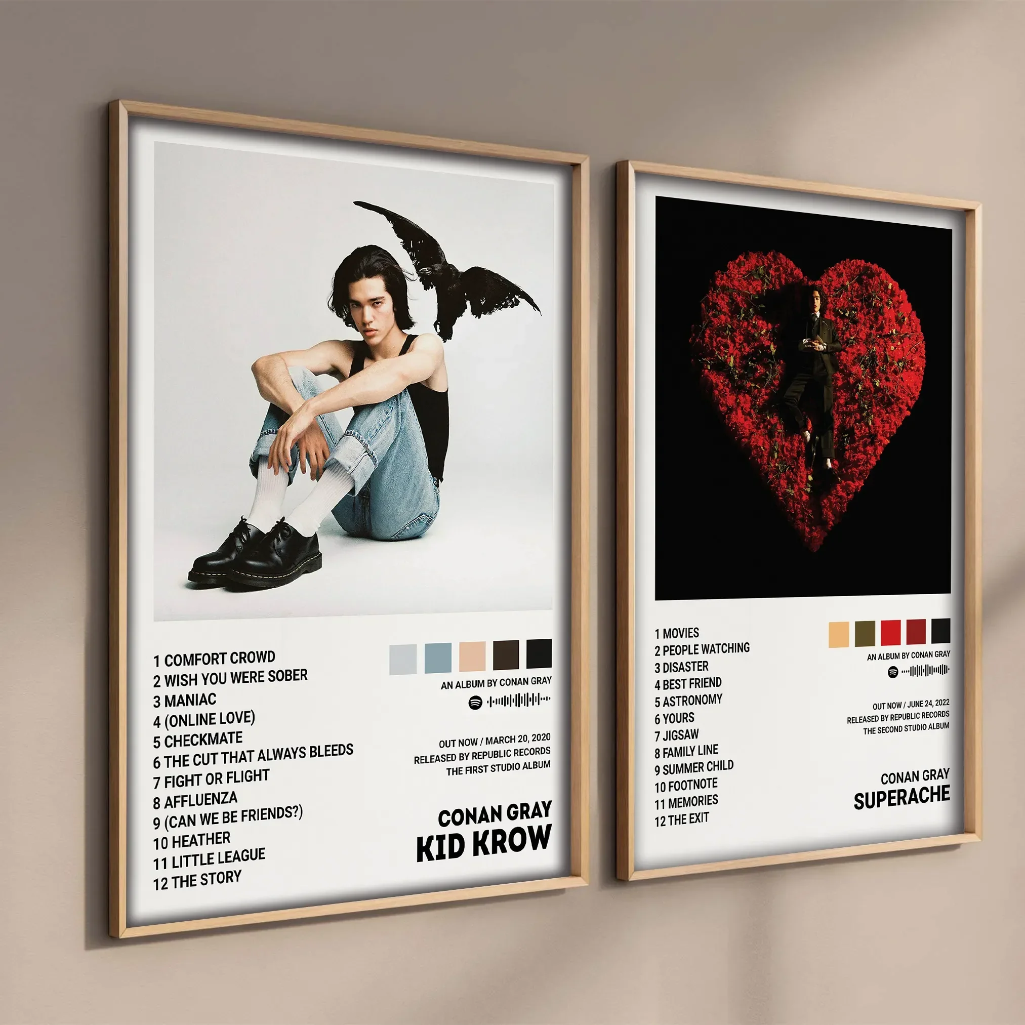 Современный стиль, водостойкая картина распылением тушью, рок-группа, обложка альбома, художественный холст