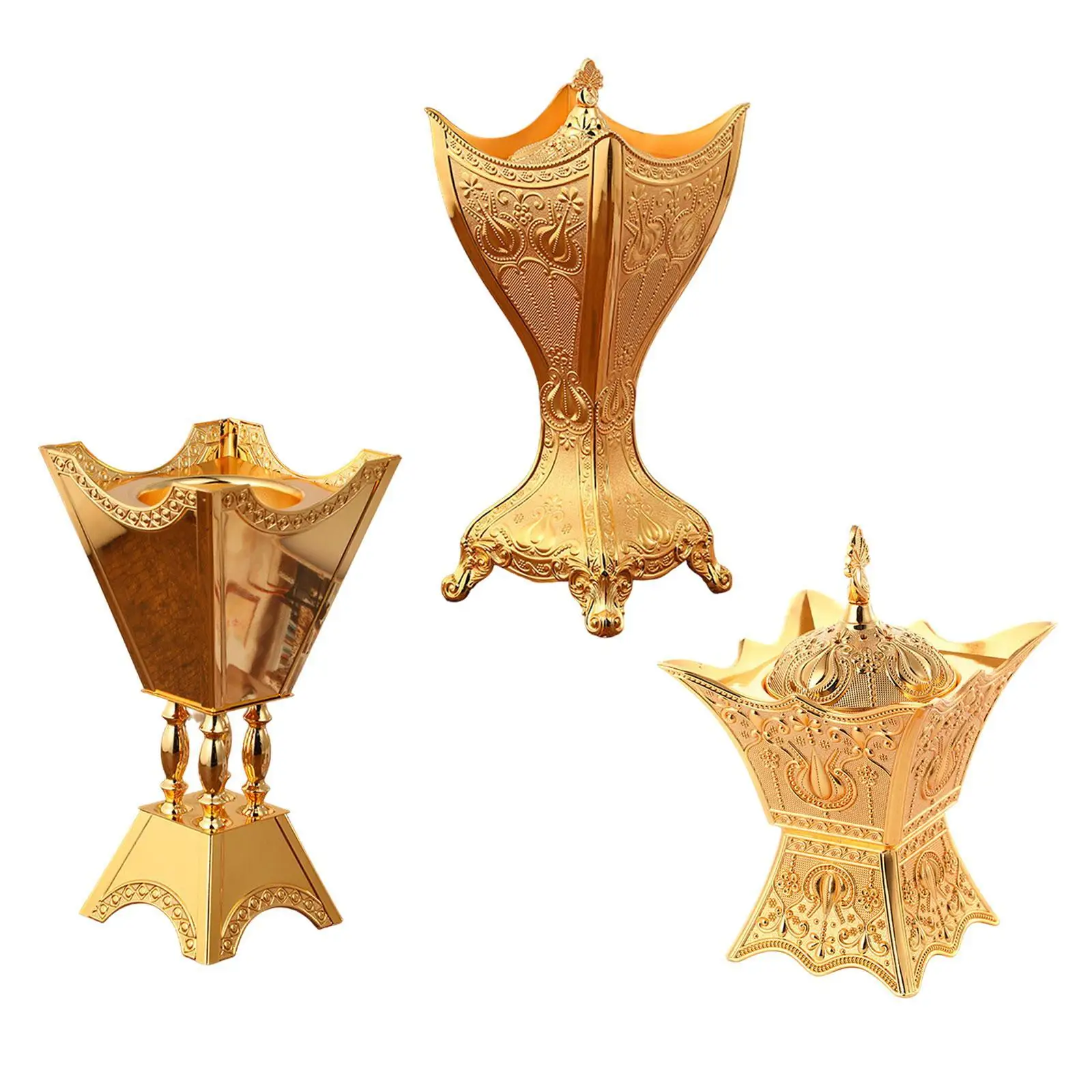 Incense Burner Metal Ash Absorber Antique Unique Incense Stand Incense Holder for Tea House Home Decoration Office Desktop Hotel