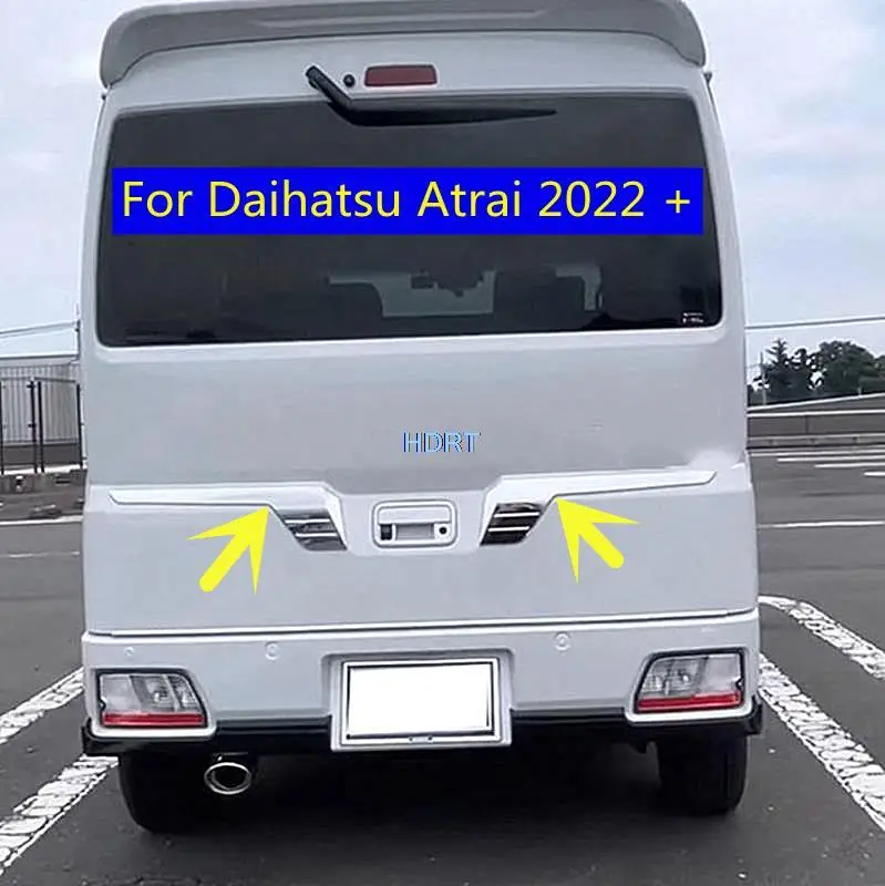 

Car Styling Exterior Rear Door Trunk Strip Tailgate Moulding Trim Cover Frame Accessories For Daihatsu Atrai/Hijet Cargo 2021 +