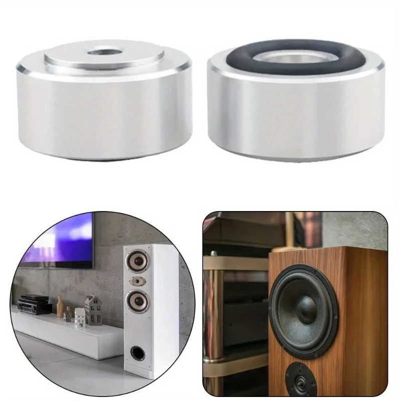 4 Uds altavoz picos soporte pies almohadilla aleación de aluminio altavoz soporte de aislamiento pies almohadilla altavoz pies almohadilla para altavoz