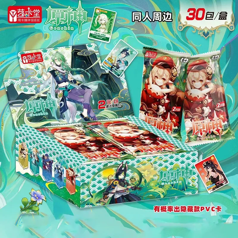 New Genshin Impact Card Anime TCG Game Collection Pack Booster Box Hu Tao Raiden Shogun Rare SSP Cards Children\'s Toy Gift