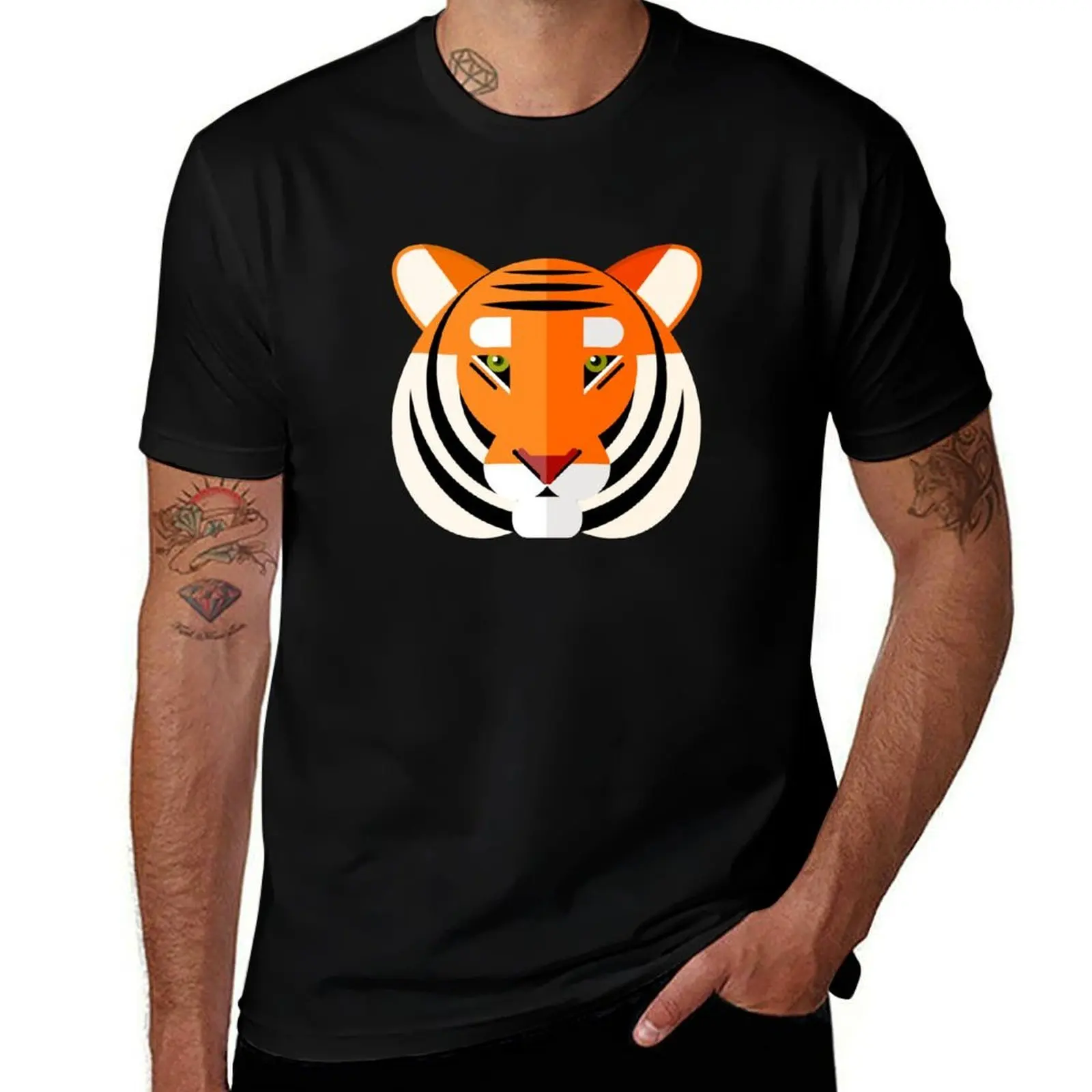Tiger T-Shirt Casual Pattern Print Tee Shirt T-Shirt