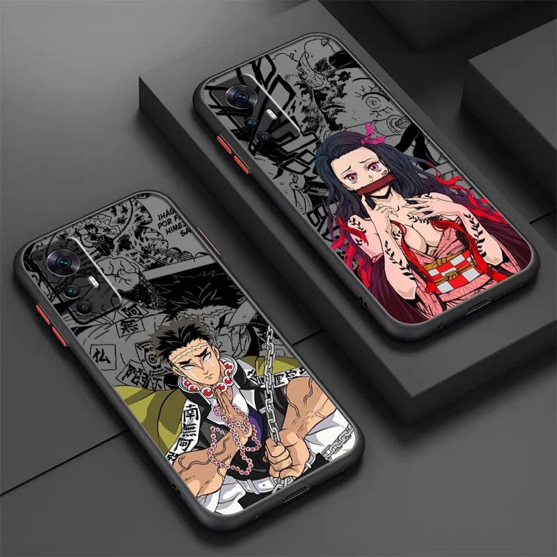 

Demon Slayer Cool Cute Frosted Translucent For Xiaomi Mi 13 12 12T 11T 11 11i 10T 10 9T Pro Lite Ultra 5G Soft Phone Case
