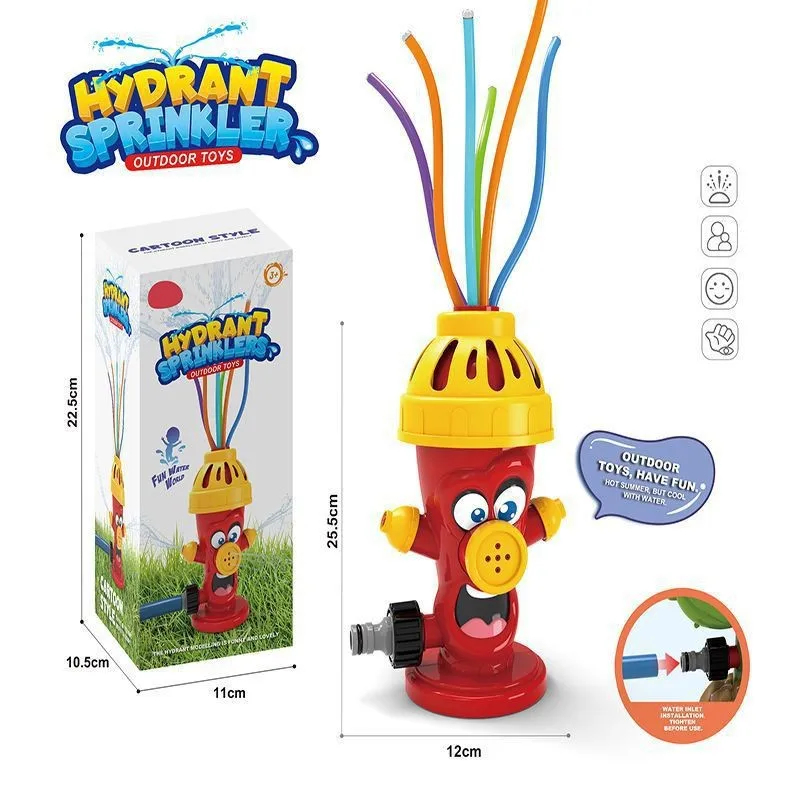 Water Spray Toy Cactus Sprinkler Outdoor Backyard Garden Water Toys Summer Yard Cartoon Splash Sprinkler Baby Bath Toy for Kids