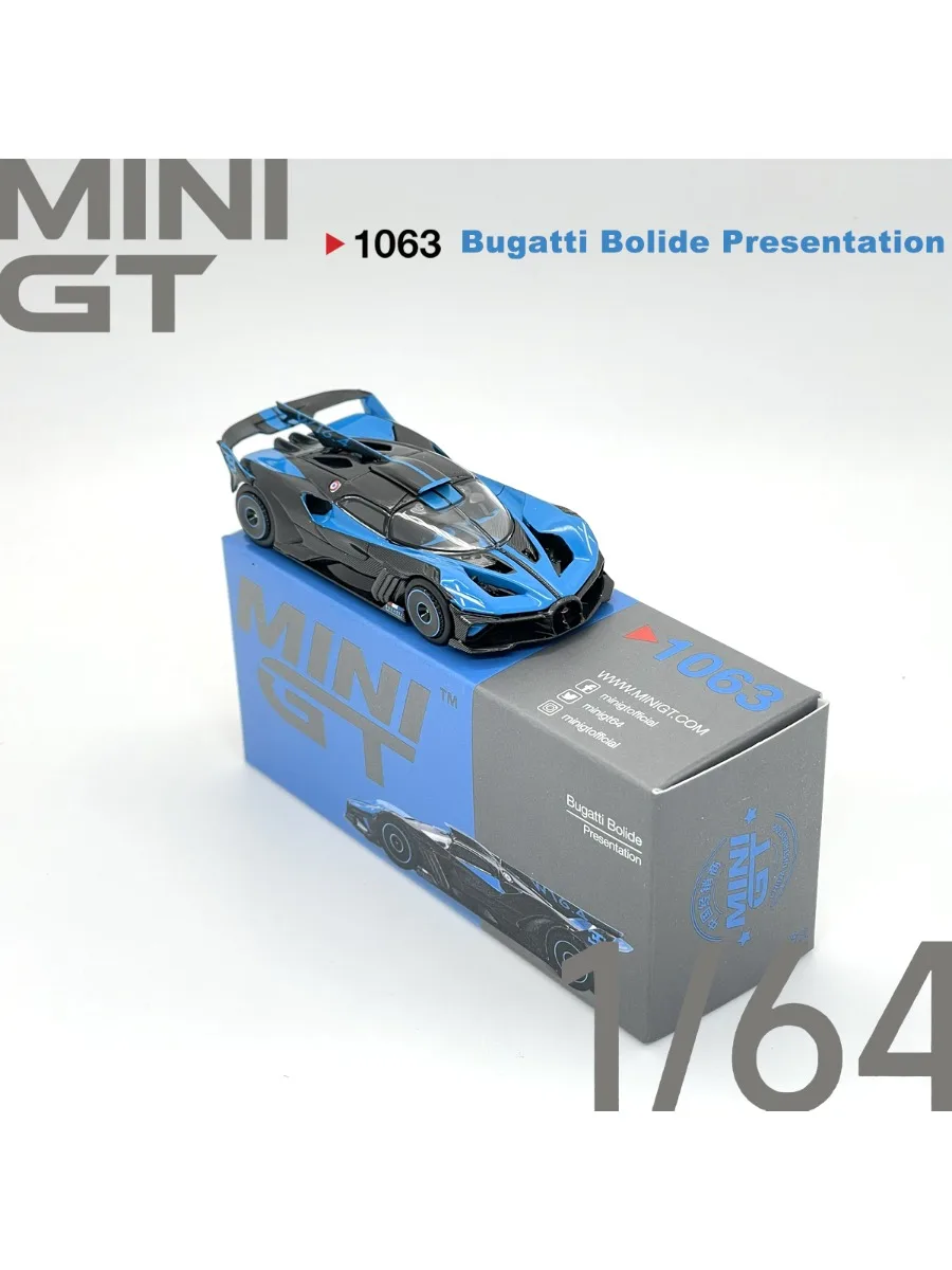 TSM MGT01105 MGT01063 1:64 MINIGT 1105 Bugatti Bolide Red MINIGT 1063 Presentation Collectible Model Vehicles Alloy In Stock view 5