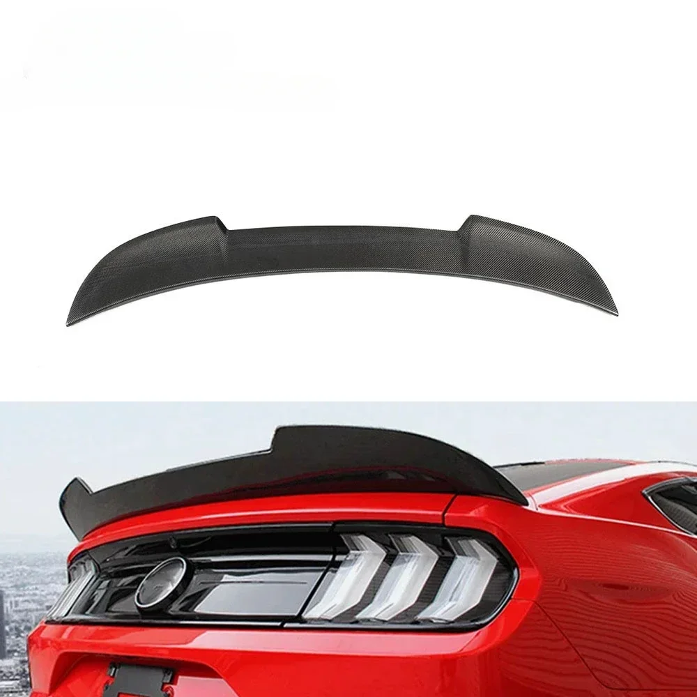

For Ford Mustang Coupe 2015-19 Carbon Rear Spoiler Rear Lip Wing Wings Spoiler