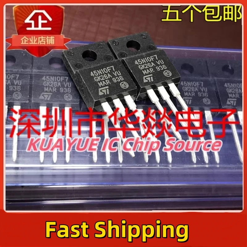 10PCS-30PCS  45N10F7  STF45N10F7  TO-220F 100V 30A  Fast Shipping Quality Guarantee