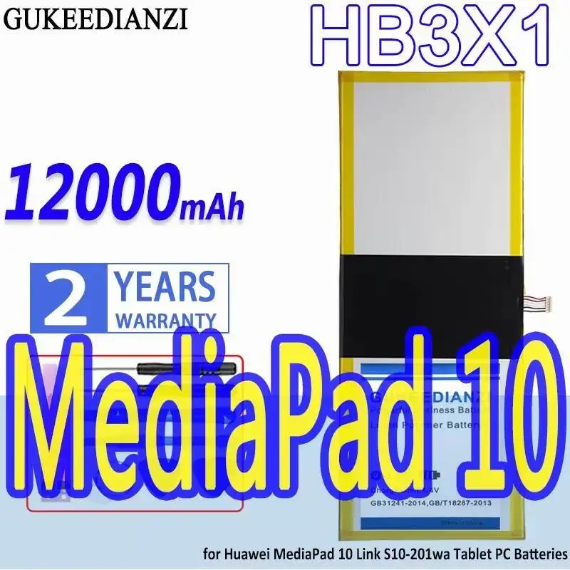 

Для Huawei HB3X1 Mediapad 10 Link S10-201Wa S10-201U S10-231U S10-231W аккумулятор для планшета большой емкости 12000 мАч