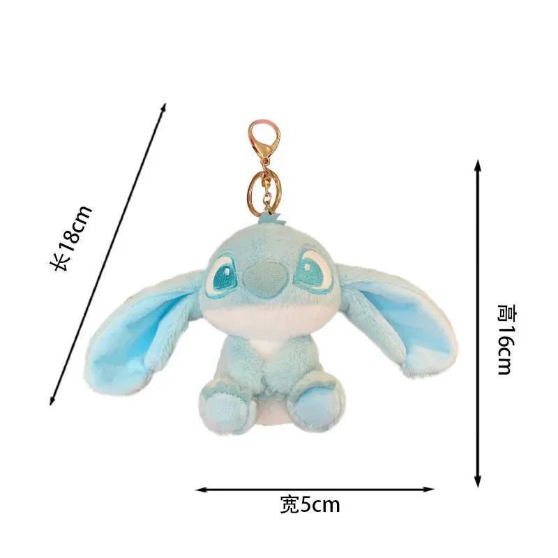 LLavero de peluche de Stitch, figura de Anime de Disney, colgante para mochila escolar, muñecos de peluche bonitos, llaveros de juguete, regalos del Día de San Valentín, 1 ud.