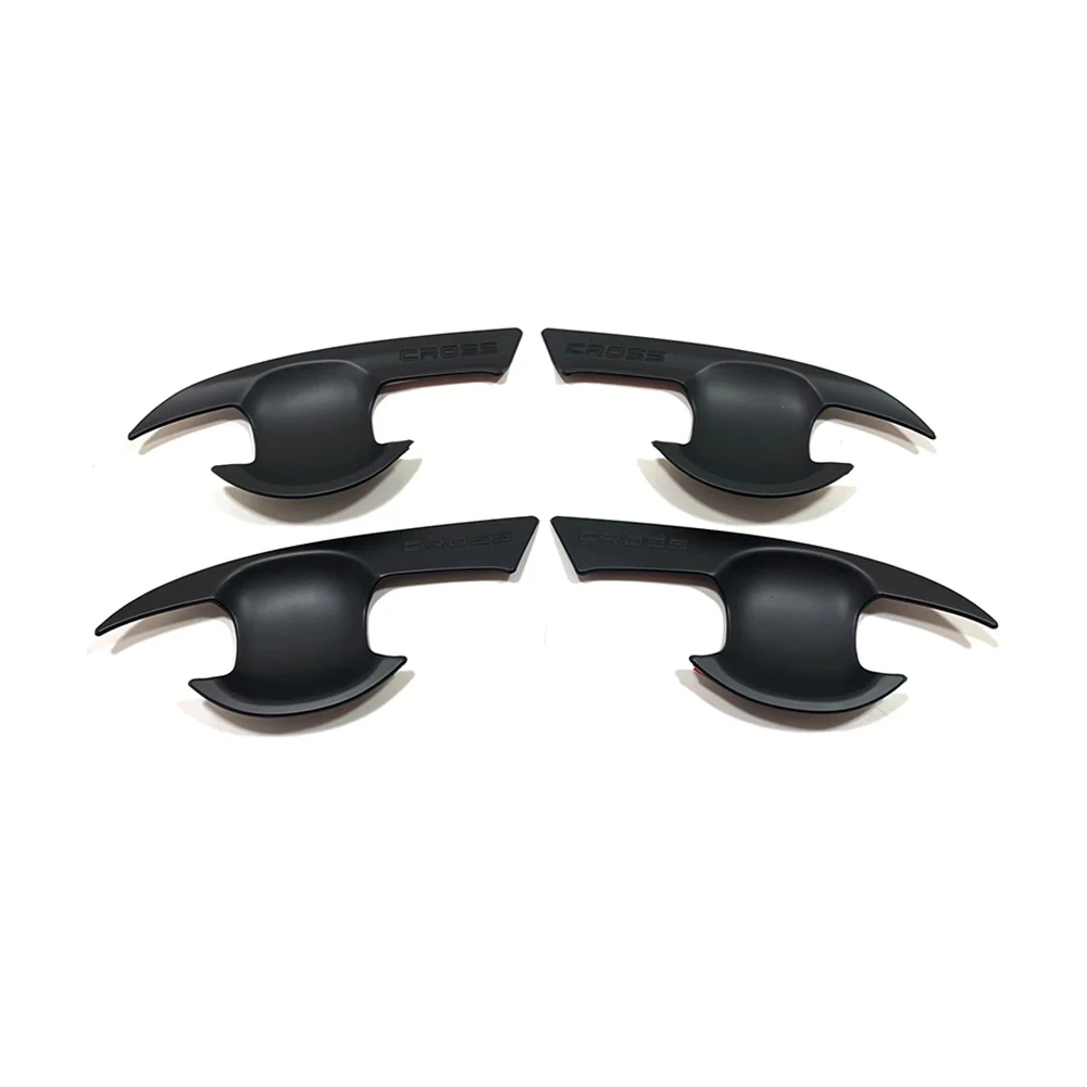 ABS Chrome/Black Accessories For Toyota Corolla Cross SUV 2020 2021 2022 2023 Car Door protector handle Bowl Cover Trim 4pcs