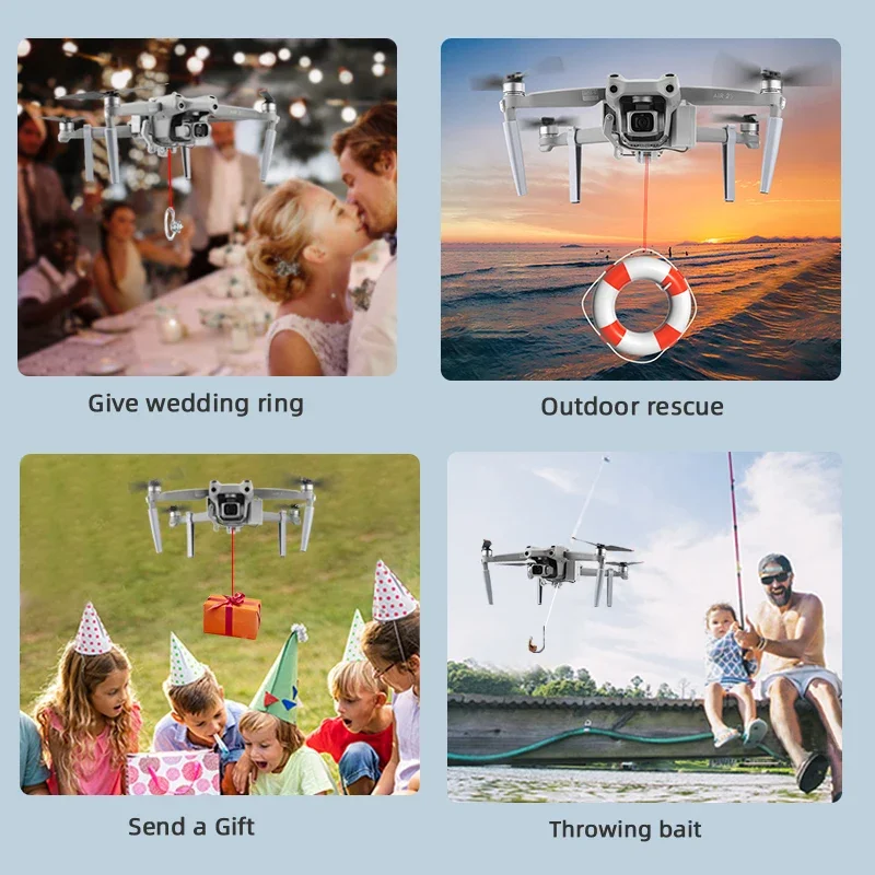 Airdrop System for DJI Mavic AIR 2/2S/3/2 Drone Wedding Proposal Delivery Device Dispenser Thrower Air Dropping Transport Gift