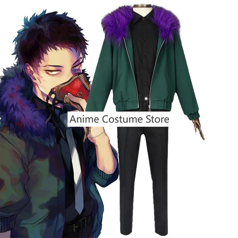 Anime Boku No Hero Academia Overhaul Chisaki Kai Cosplay Costume My Hero Academia Men Women Green Uniform Jacket Wig