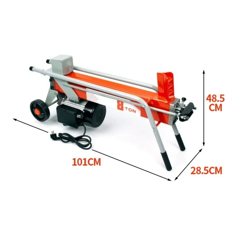 Electric Log Splitter 8 Ton 220V Hydraulic Ram Wood Splitter Machine Horizontal Firewood Splitting Tool