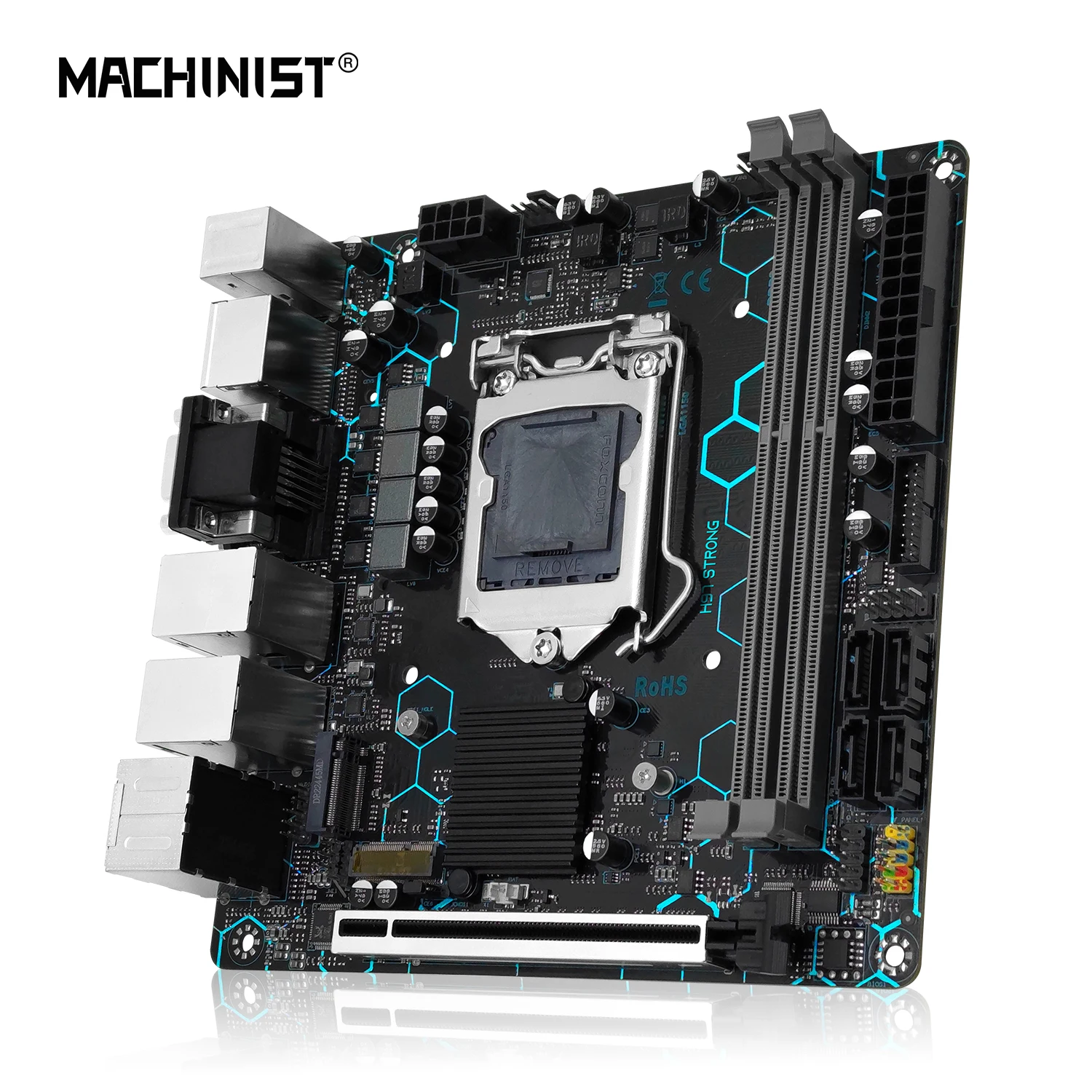 

MACHINIST H97 STRONG Motherboard LGA1150 support Support Intel Core i7/i5/i3/E3 DDR3 Mini-ATX VGA/HDMI/DP/COM Dual LAN WIFI M.2