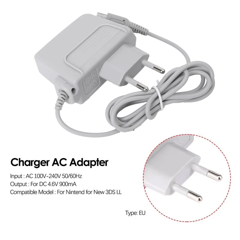 AC Adapters Game Charger For Nintendo Dsi Ndsi 3DS/ DSi/DSi XL/ 2DS/ 2DS XL/New 3DS XL 100-240V Wall Plug Adapter For 3DS