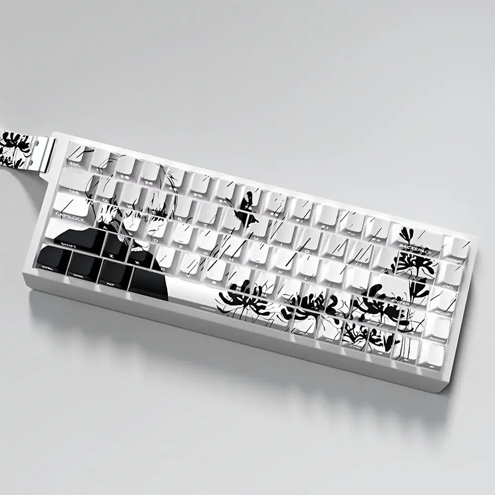 東京グールカスタムキーキャップかわいいアニメ PBT チェリーパーソナライズキーキャップ Wooting 60 65 68 磁気軸メカニカルキーボード
