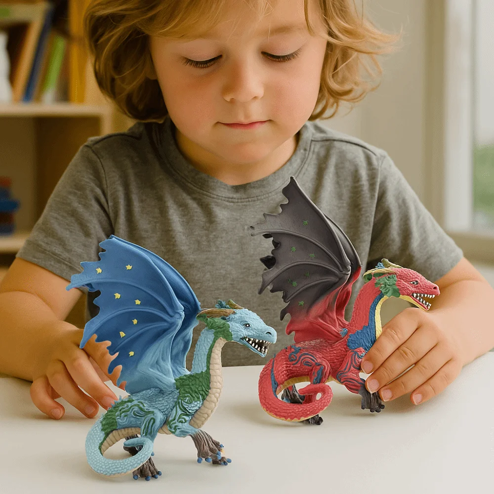 Simulation Warcraft Dragon Mythical Creatures Toy PVC Statue Myth Dragon Figures Ornament Handmad Dragon Animal Model