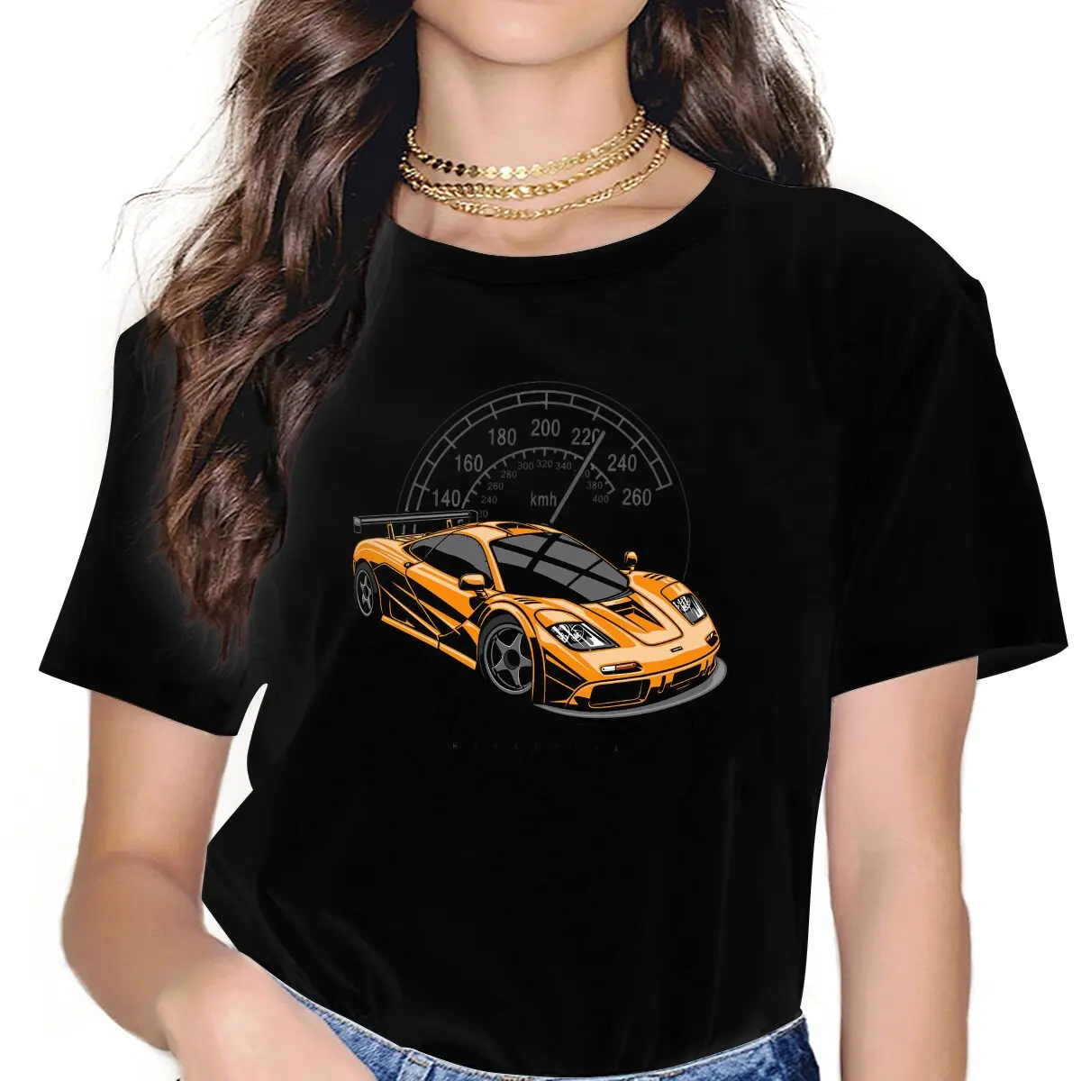 Car Women Tshirts F1 Car Racing Aesthetic Vintage Female Clothing Large Graphic Clothes