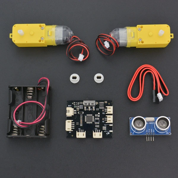 Intelligent obstacle avoidance classic car wooden assembly interactive model DIY electronic kit with vivid shape and novel