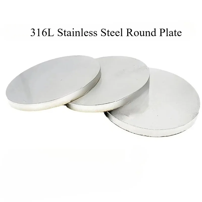 Weiyi Thickness 2/3/4/5/6mm 316L Stainless Steel Round Plate Circular Sheet Dia 50-350mm Disc Solid Flat Pad