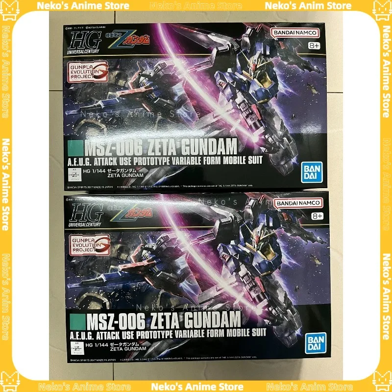 【재고 있음】반다이 HG HGUC 203 1/144 제타 건담 리바이브 2.0 모델 키트 액션 피규어 애니메이션 모델 데스크탑 인형 수집품 선물