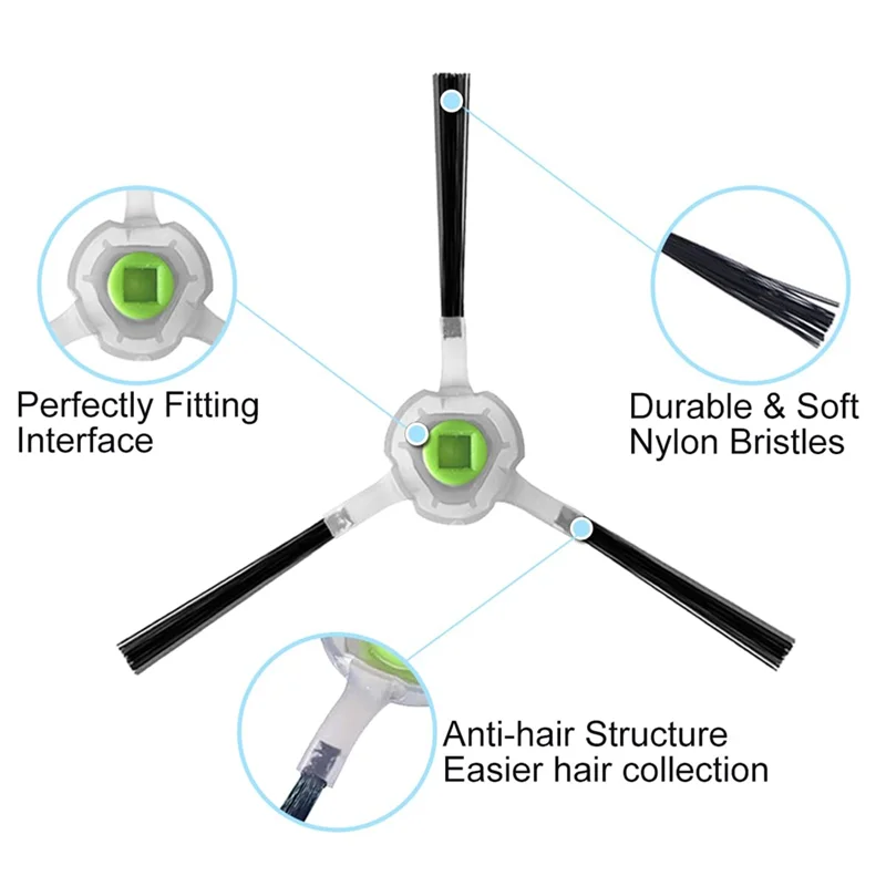 ABVI-cepillos laterales para Lefant M210/M210S/M210B/M210P/M213/OKP Life K2/K3/K4/K5/MOOSOO MT501 piezas de vacío