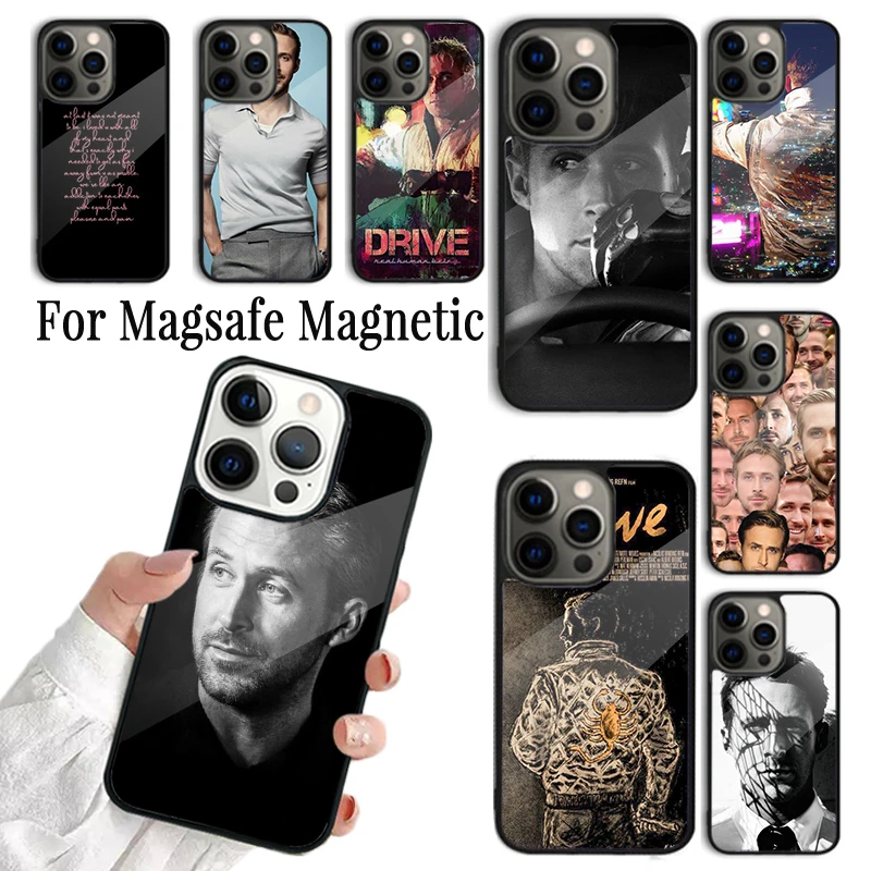 

Чехол для телефона Coque для iPhone 16, 15, 14, 13, 12, Mini 11 Pro Max Plus Magsafe, магнитный чехол для беспроводной зарядки, Ryan Gosling